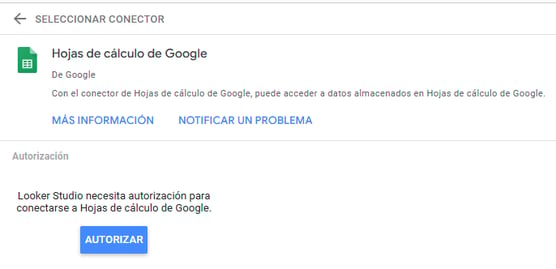 conectar Google Sheets a looker studio