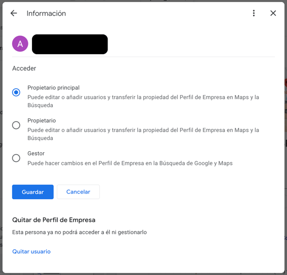 como transferir la propiedad en Google my business