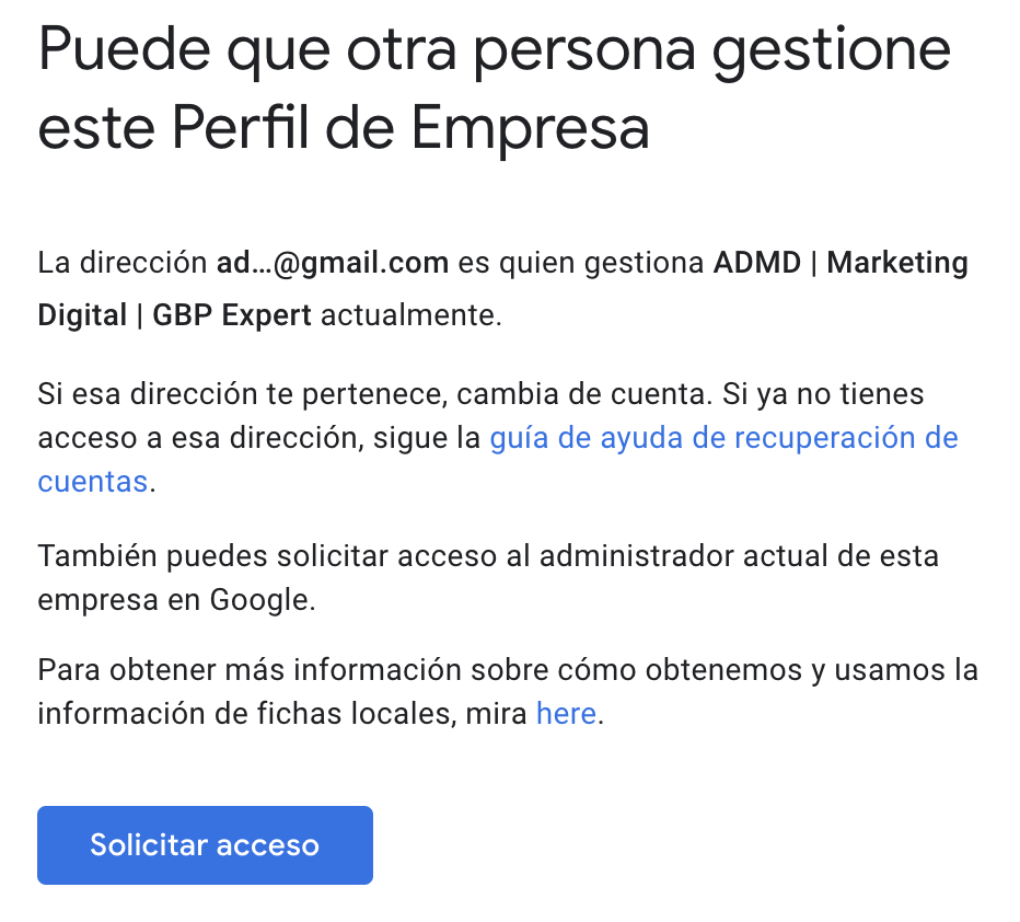 solicitar propiedad de empresa en Google My Business